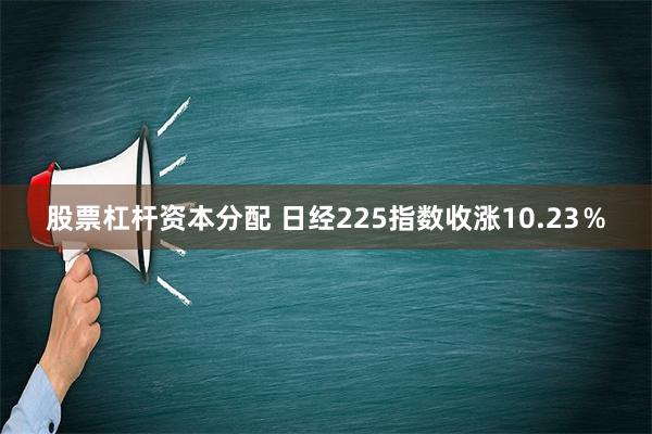 股票杠杆资本分配 日经225指数收涨10.23％