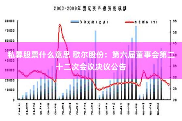 私募股票什么意思 歌尔股份：第六届董事会第二十二次会议决议公